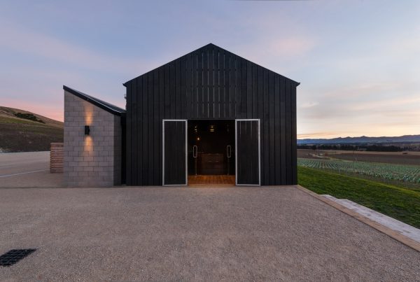Black Estate Winery Architectural Build by H3 Construction in Waipara